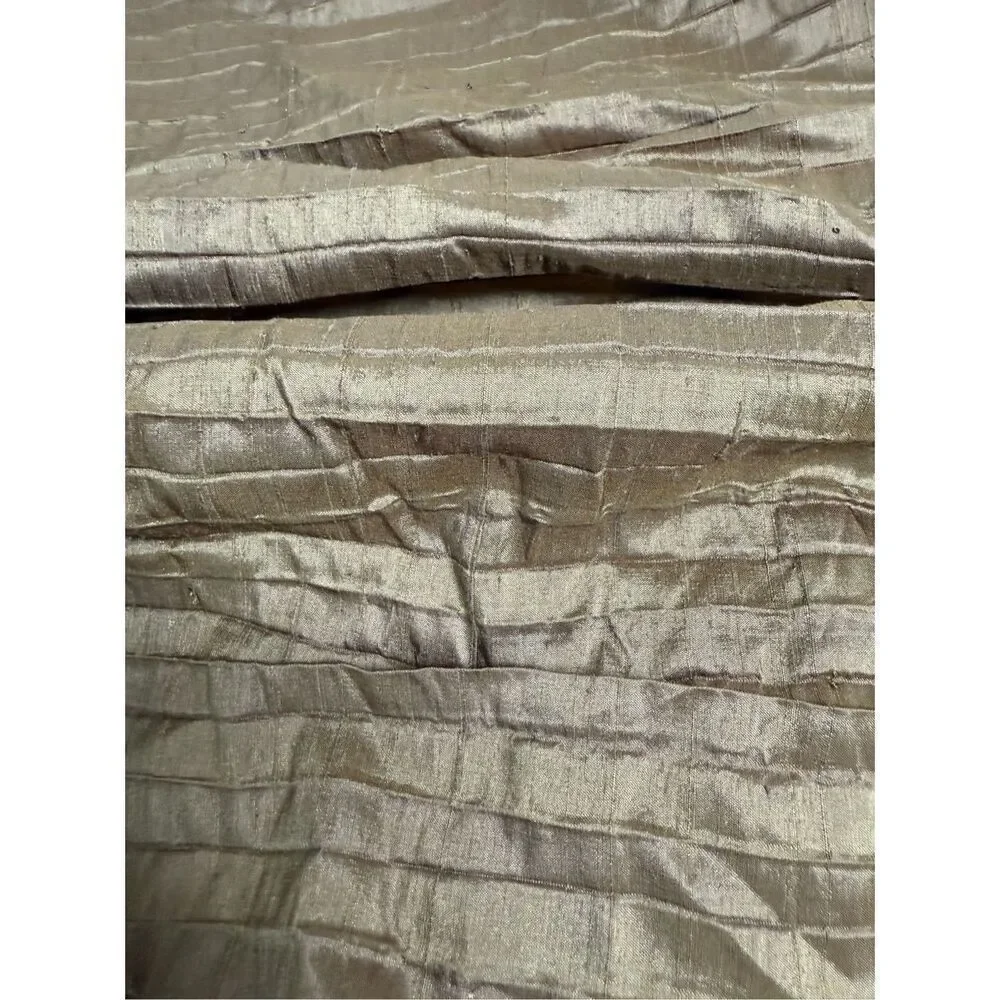 El Dorado Furniture Silk Pleated Pillow Sham Hazil Accent Gold Size 24”X31”